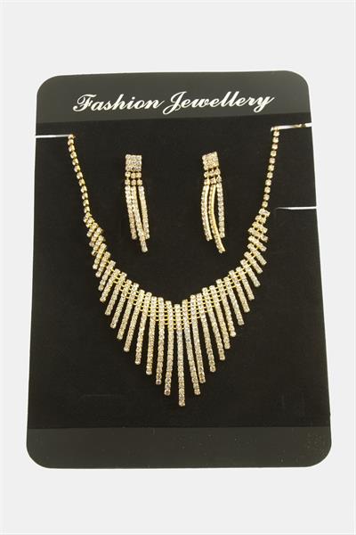 Oval Lüks Suyolu Set Kolye