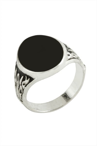Oval Metal Erkek Yüzük