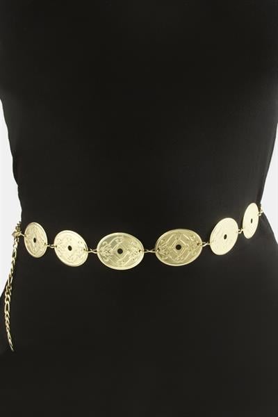 Oval Metal Zincir Kemer