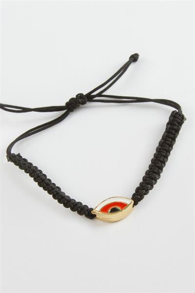 Oval Nazar Makrome Örgülü Bileklik