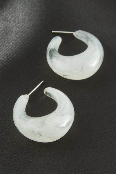 Oval Plastik Küpe
