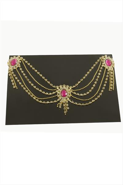 Oval Şerit Taşlı Alınlık