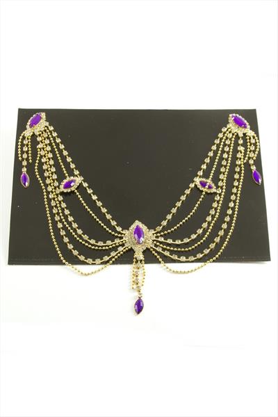 Oval Şerit Taşlı Alınlık