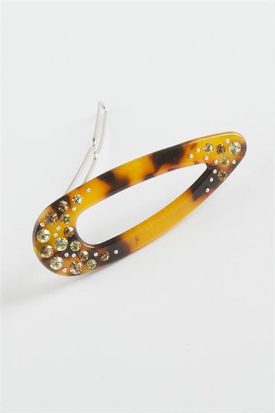 Oval Taşlı Klipsli Toka