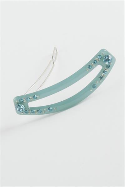 Oval Taşlı Klipsli Toka