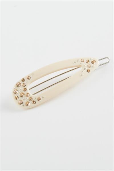 Oval Taşlı Klipsli Toka