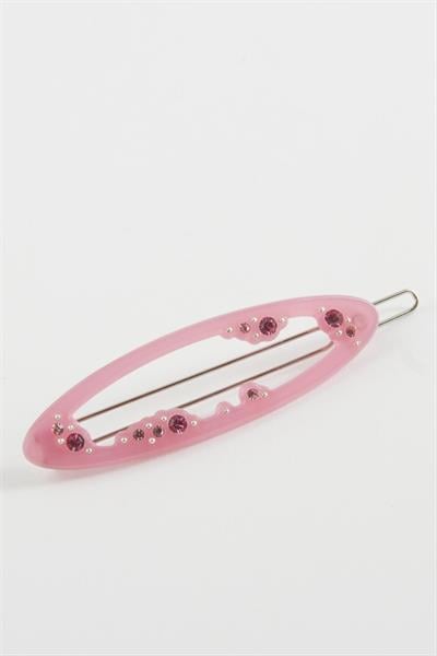 Oval Taşlı Klipsli Toka