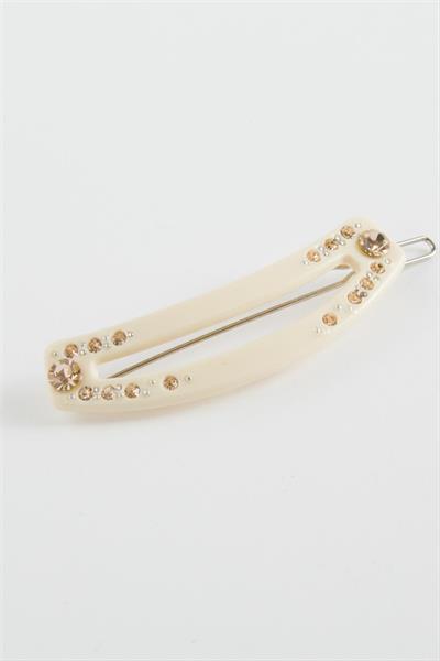 Oval Taşlı Klipsli Toka