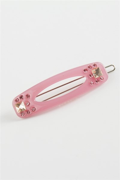 Oval Taşlı Klipsli Toka