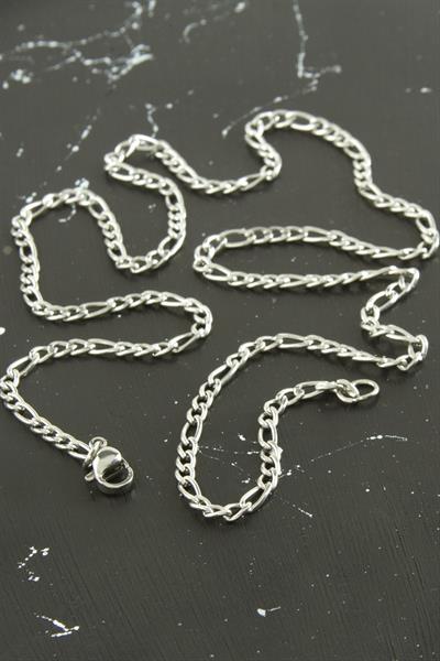 Oval Zincir Çelik Kolye 55 cm