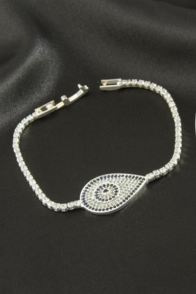 Oval Zirkon Taşlı Çocuk Bileklik 16 cm