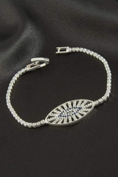 Oval Zirkon Taşlı Çocuk Bileklik 16 cm