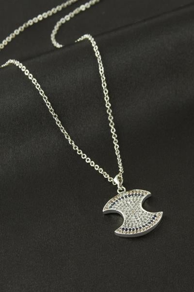 Oval Zirkon Taşlı Kolye