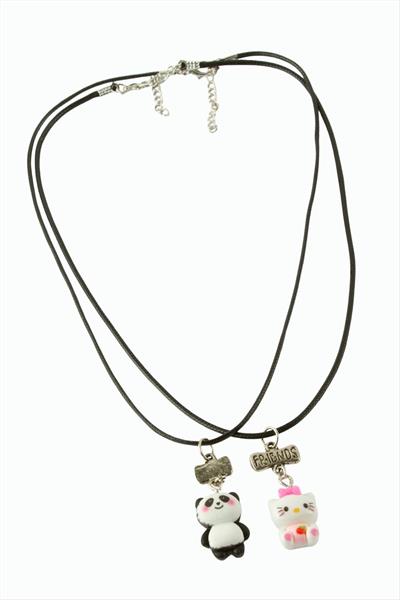 Panda Kedi Arkadaşlık Kolyeleri (Çift Kolye)