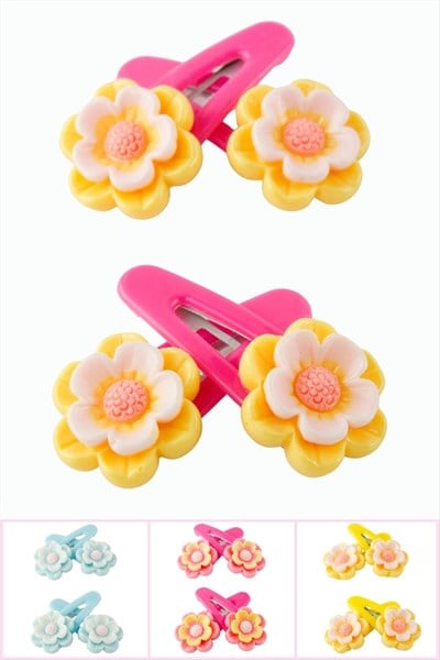 Papatya Çıtçıtlı Toka 4 Adet