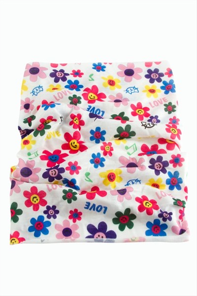 Papatya Desenli Baff Boyunluk