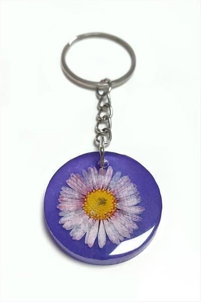 Papatya Epoksi Anahtarlık