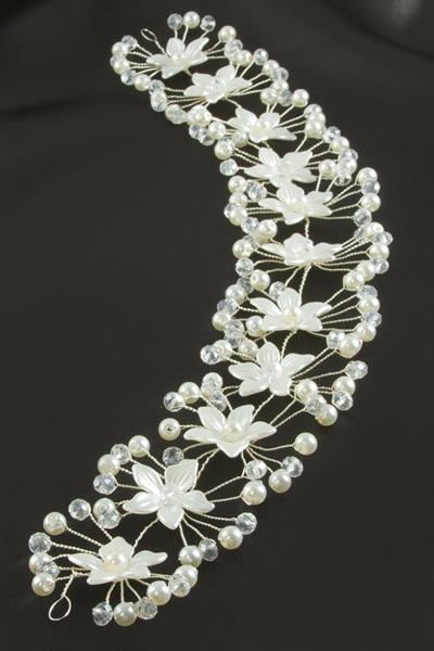 Papatya İnci Kristal Saç Aksesuarı