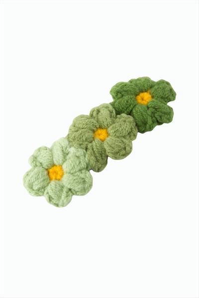 Papatya İşlemeli Örgülü Çıtçıtlı Toka