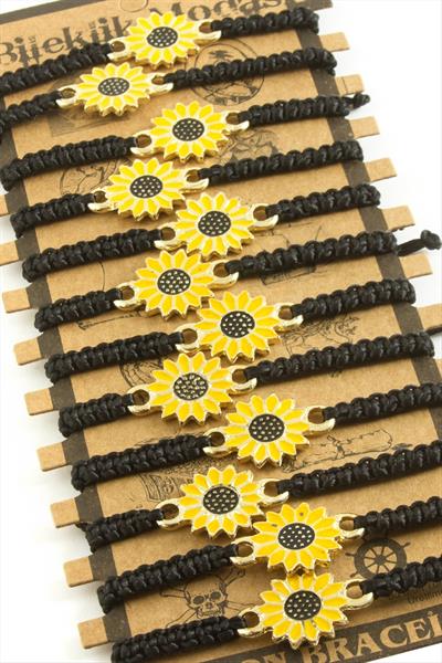 Papatya Makrome Örgülü Bileklik