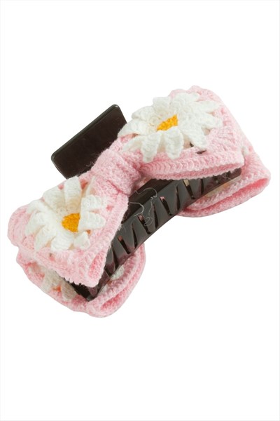 Papatya Örgülü Mandal Toka 13 cm