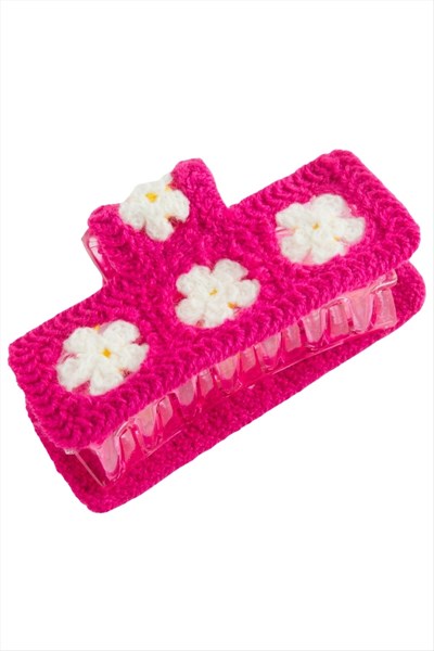Papatya Örgülü Mandal Toka 8 cm