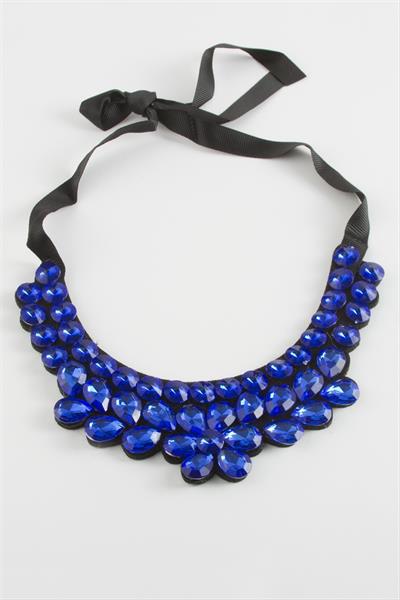 Papatya Taşlı Yaka Kolye