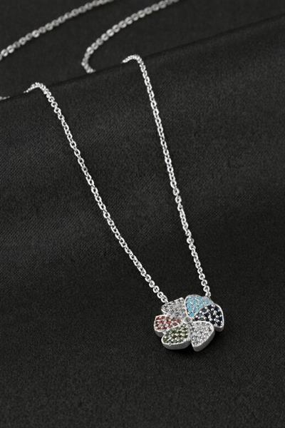 Papatya Zirkon Taşlı Kolye