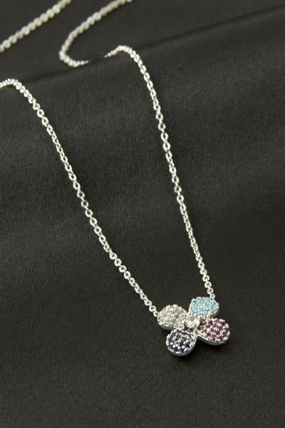 Papatya Zirkon Taşlı Kolye