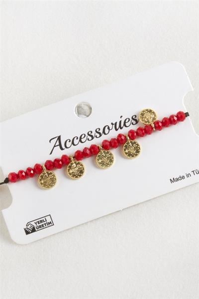 Para Kristal Makrome İp Bileklik