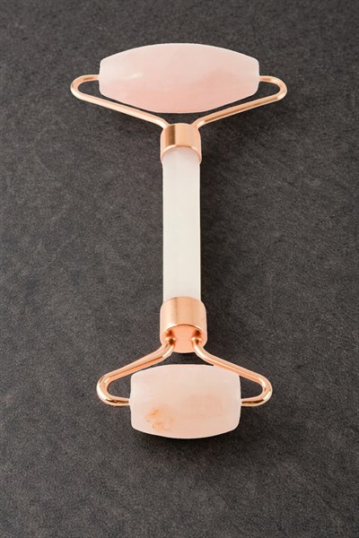 Pembe Kuvars Doğaltaş Yüz Masaj Aleti