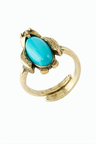 Penguen Doğaltaşlı Otantik Yüzük