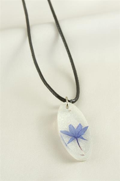 Peygamber Çiçeği Elips Epoksi Kolye