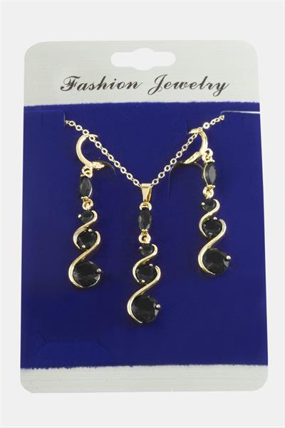 Sargılı Zirkon Taşlı Set Kolye