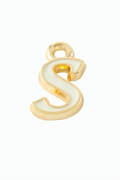 Sarı Renkli Püskül Kolye Ucu Harf