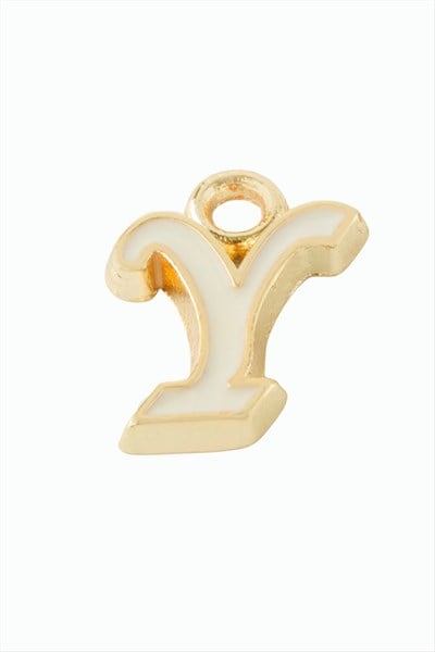 Sarı Renkli Püskül Kolye Ucu Harf