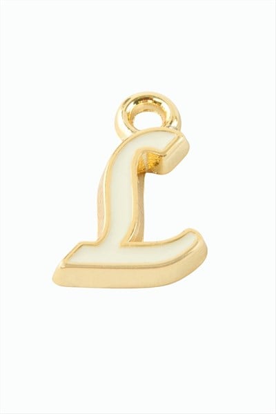 Sarı Renkli Püskül Kolye Ucu Harf