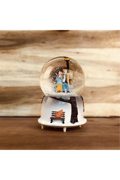 Seninle Bir Ömür Pilli Müzikli Işıklı Kar Küresi (Orta Boy)