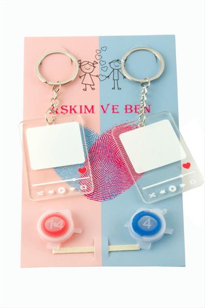 Sevgili Parmak İzli Anahtarlık Yapma Seti