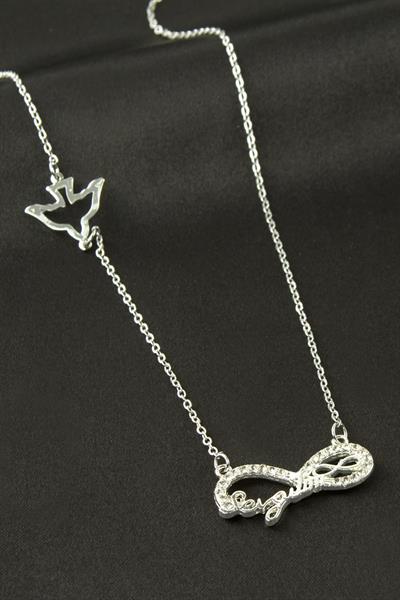 Sevgilim Yazılı Sonsuzluk Şans Kolye