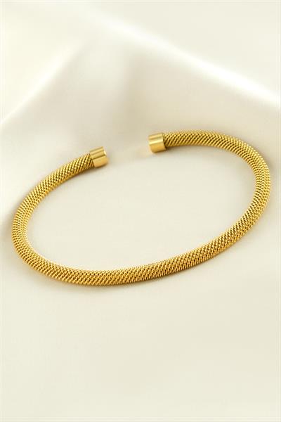 Silindir Lüks Çelik Kelepçe Bileklik