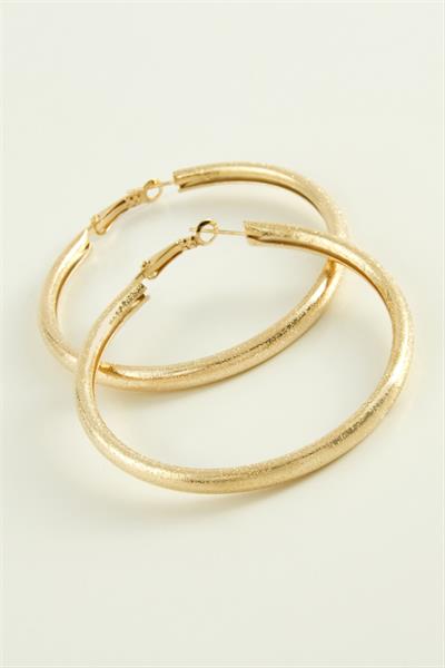 Simli Boru Halka Küpe 4,5 cm