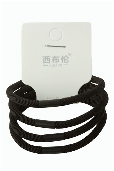 Siyah Renkli Lastikli Toka 4 Adet