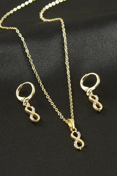 Sonsuzluk Taşlı Set Kolye