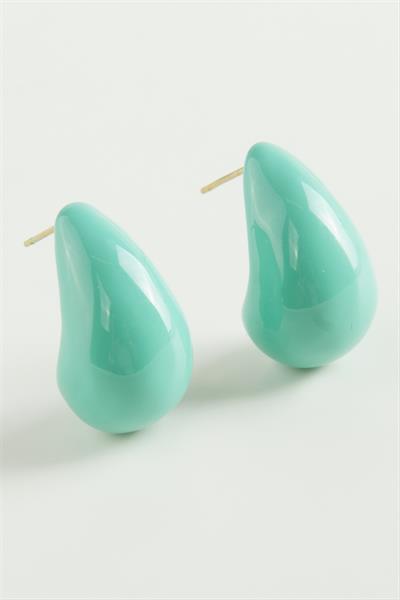 Su Damlası Lüks Çelik Küpe