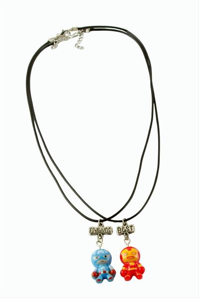 Süper Kahraman Arkadaşlık Kolyeleri (Çift Kolye)