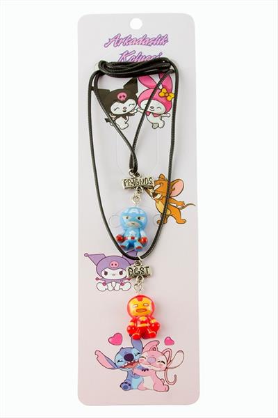 Süper Kahraman Arkadaşlık Kolyeleri (Çift Kolye)