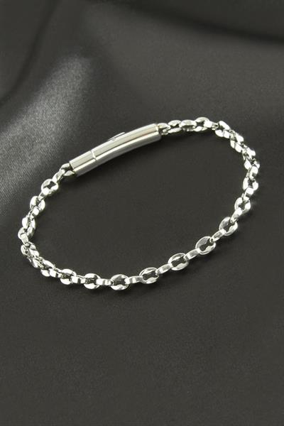 Ters Düz Zincir Lüks Çelik Bileklik