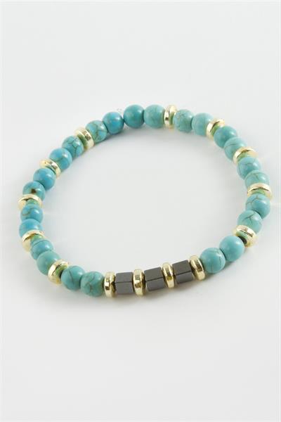 Turkuaz Doğaltaş Bileklik 6 mm