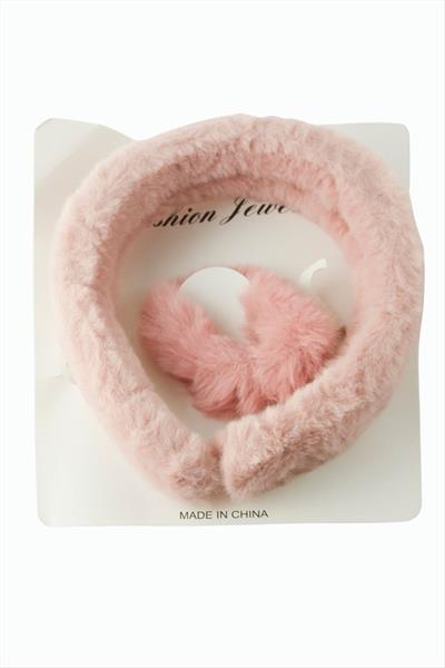 Tüylü Lastikli Toka Taç Set